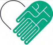Логотип форума в виде сердца, одна половинка которого напоминает руку зелёного цвета